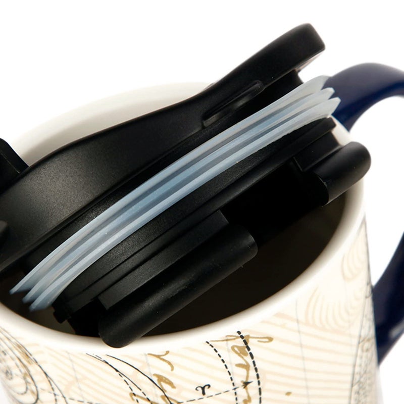Topadorn Ceramic Travel Mug and Coffee Cup 17 oz. with Handle and Color Box,Starstruck - Image 5